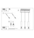Lagos Bar Pendant Ceiling Light Taupe 3x GU10-9