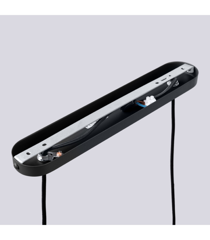 Halo Bar Pendant Ceiling Light Black 2x G9-10