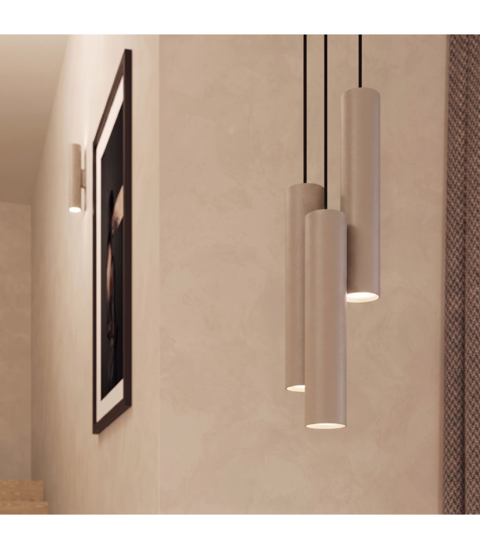 Lagos Bar Pendant Ceiling Light Taupe 3x GU10-11