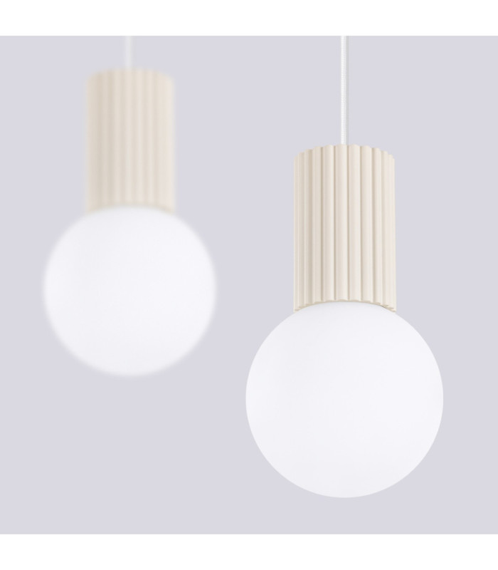 Halo Bar Pendant Ceiling Light Beige 2x G9-6