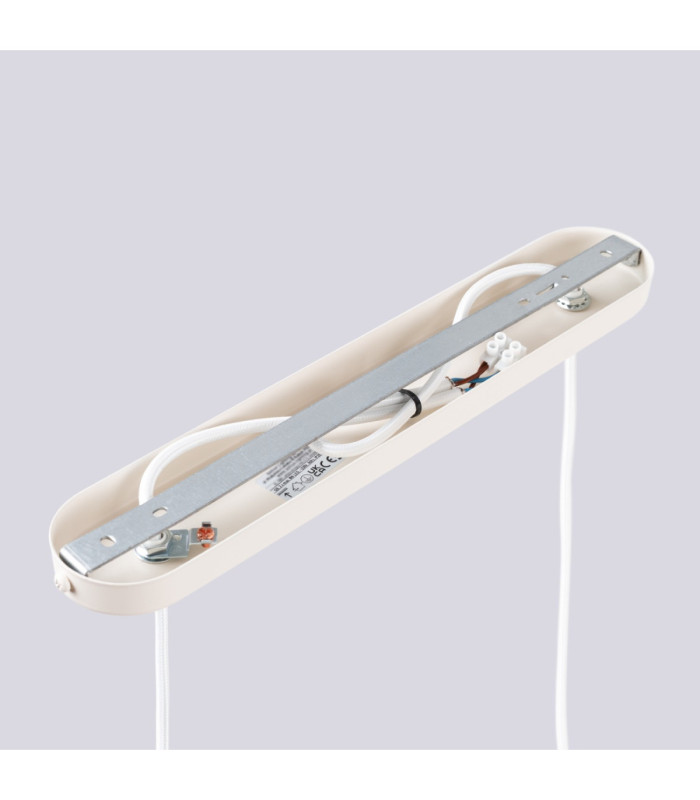 Halo Bar Pendant Ceiling Light Beige 2x G9-10