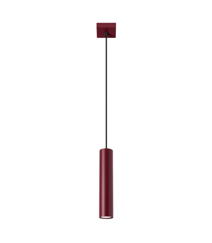 Lagos Slim Pendant Ceiling Light Burgundy 1x GU10-1
