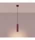 Lagos Slim Pendant Ceiling Light Burgundy 1x GU10-4