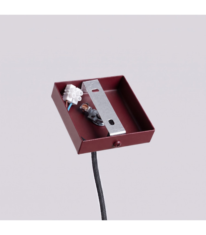 Lagos Slim Pendant Ceiling Light Burgundy 1x GU10-5