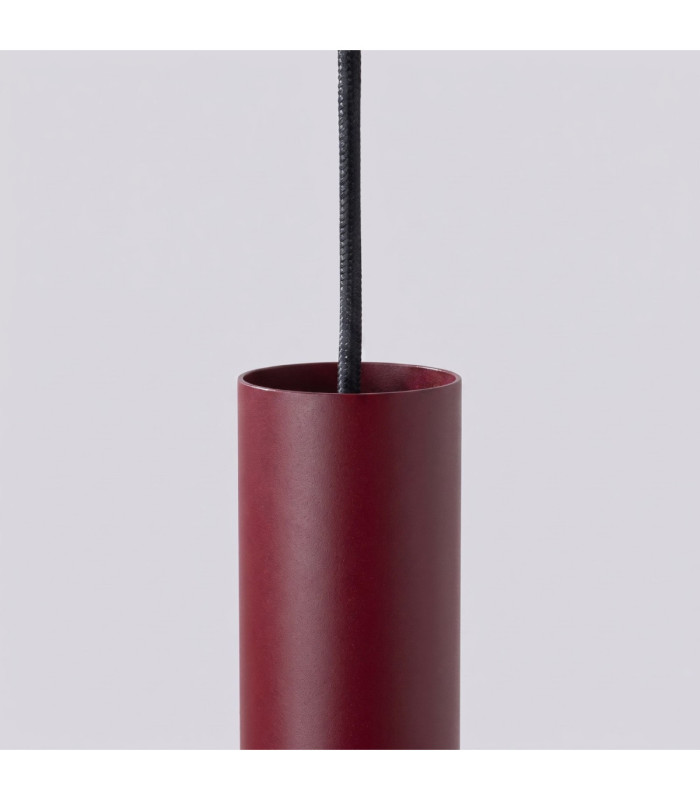 Lagos Slim Pendant Ceiling Light Burgundy 1x GU10-6