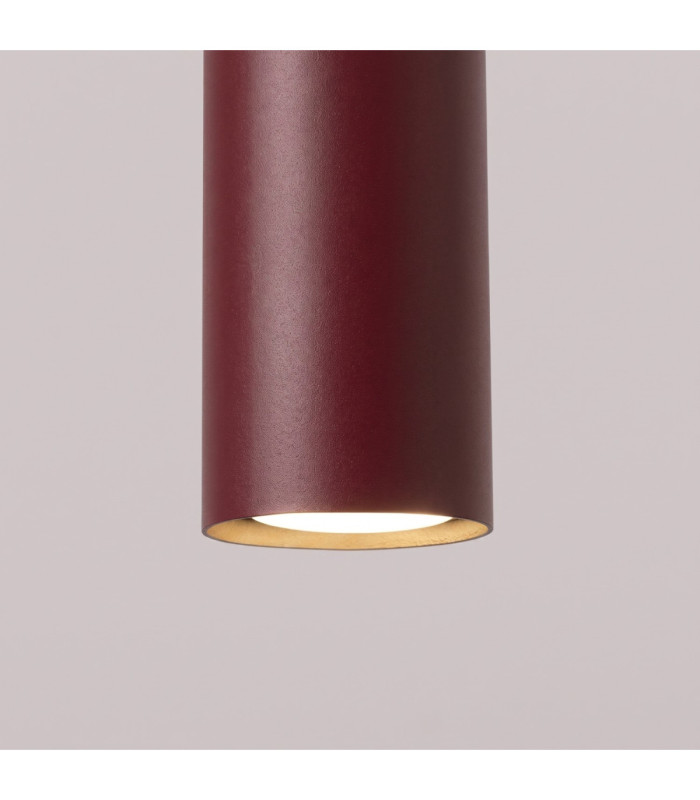 Lagos Slim Pendant Ceiling Light Burgundy 1x GU10-8