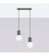 Halo Bar Pendant Ceiling Light Olive Green 2x G9-3