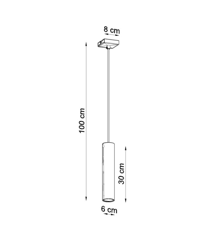 Lagos Slim Pendant Ceiling Light Burgundy 1x GU10-10