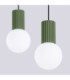 Halo Bar Pendant Ceiling Light Olive Green 2x G9-6