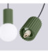 Halo Bar Pendant Ceiling Light Olive Green 2x G9-8