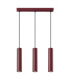 Lagos Bar Pendant Ceiling Light Burgundy 3x GU10-1