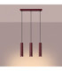 Lagos Bar Pendant Ceiling Light Burgundy 3x GU10-4
