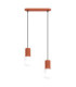 Halo Bar Pendant Ceiling Light Red Ochre 2x G9-1