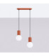 Halo Bar Pendant Ceiling Light Red Ochre 2x G9-3
