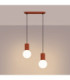 Halo Bar Pendant Ceiling Light Red Ochre 2x G9-4