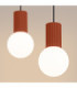 Halo Bar Pendant Ceiling Light Red Ochre 2x G9-5