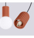 Halo Bar Pendant Ceiling Light Red Ochre 2x G9-8