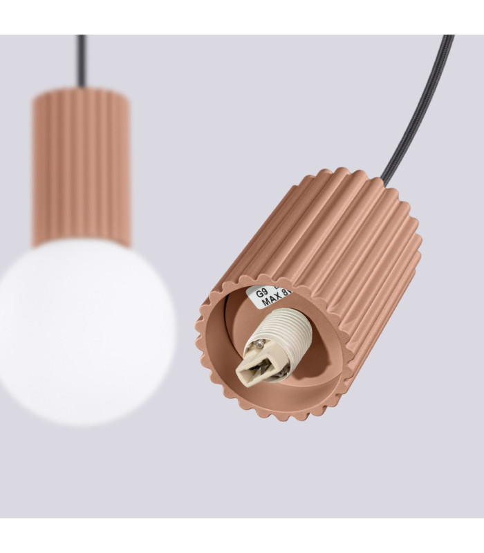 Halo Bar Pendant Ceiling Light Mocca 2x G9-8