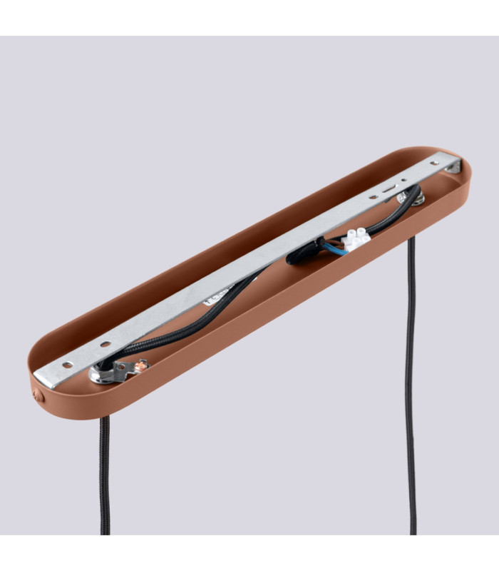 Halo Bar Pendant Ceiling Light Mocca 2x G9-10