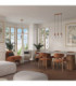 Halo Bar Pendant Ceiling Light Mocca 2x G9-13