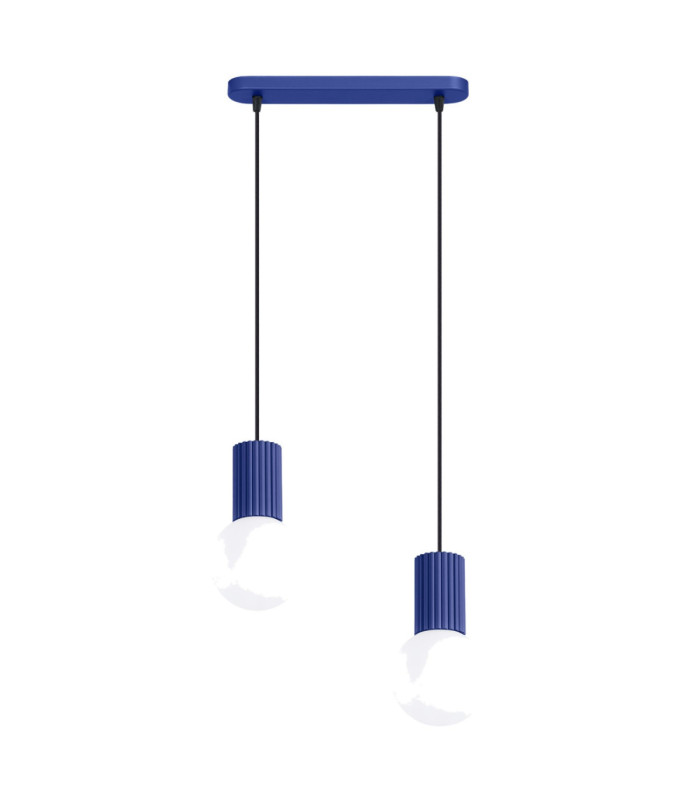 Halo Bar Pendant Ceiling Light Ultramarine 2x G9-1