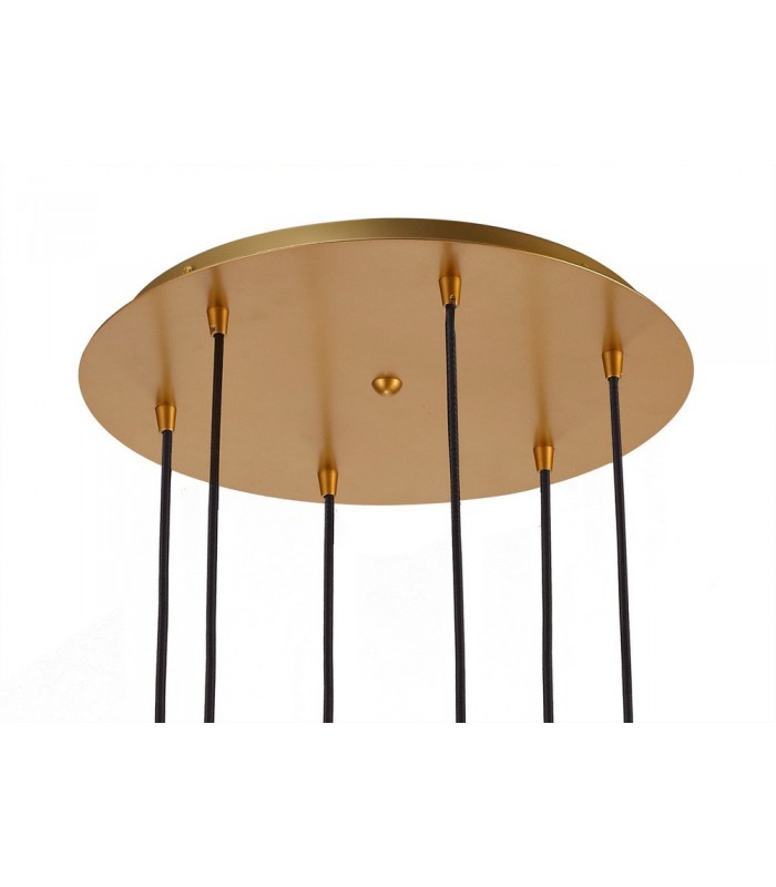 Ceiling Cluster Pendant, 88cm Round, 6 x E27 (Max 20W), Gold Painting - 3