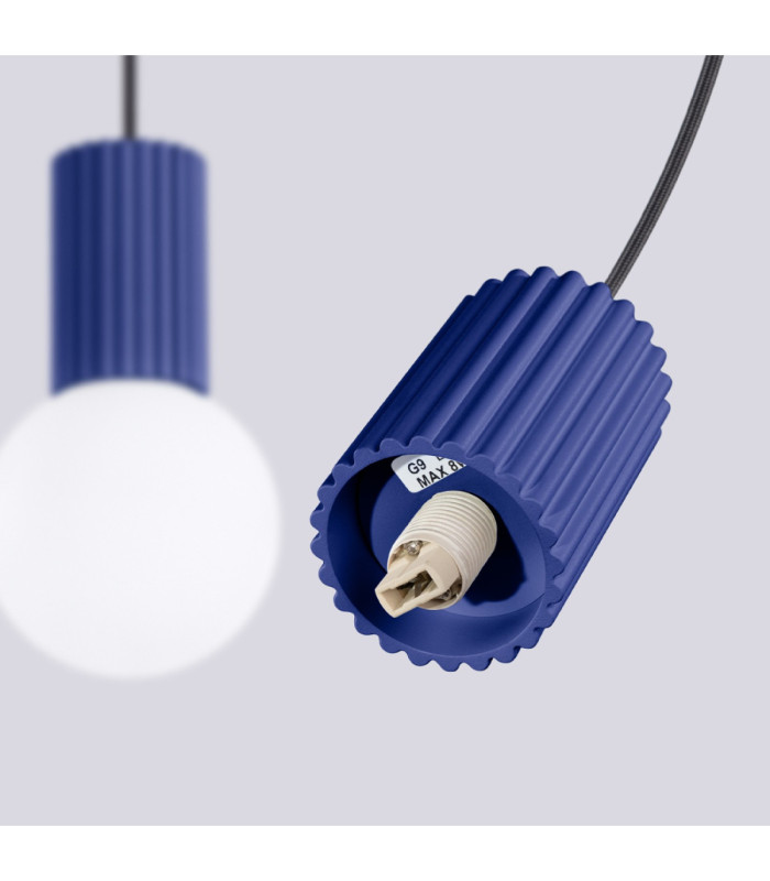 Halo Bar Pendant Ceiling Light Ultramarine 2x G9-8
