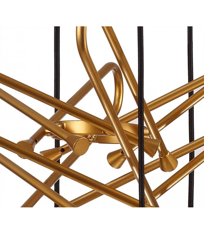 Ceiling Cluster Pendant, 88cm Round, 6 x E27 (Max 20W), Gold Painting - 4