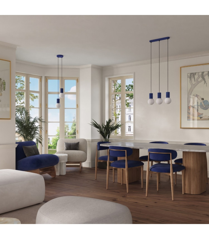 Halo Bar Pendant Ceiling Light Ultramarine 2x G9-13