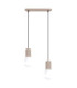 Halo Bar Pendant Ceiling Light Taupe 2x G9-1