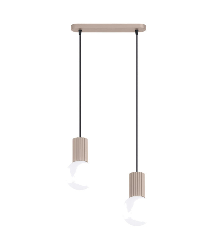 Halo Bar Pendant Ceiling Light Taupe 2x G9-1