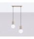 Halo Bar Pendant Ceiling Light Taupe 2x G9-3