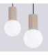 Halo Bar Pendant Ceiling Light Taupe 2x G9-6