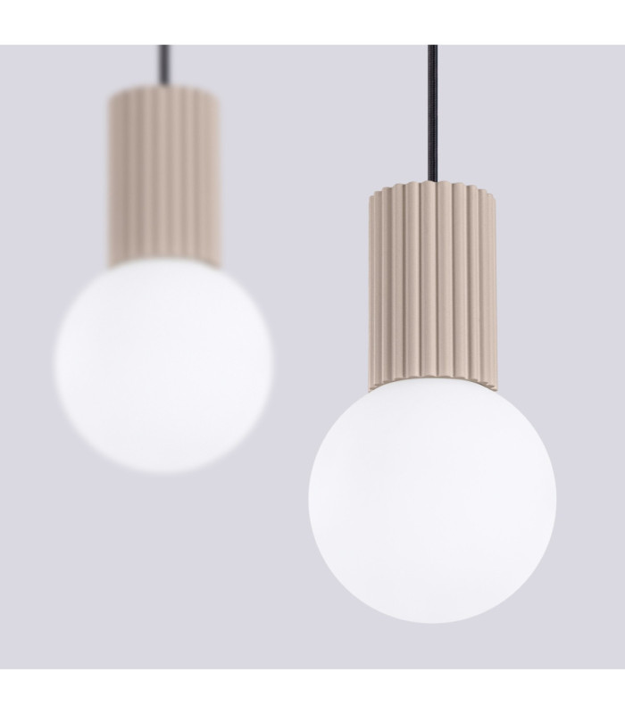 Halo Bar Pendant Ceiling Light Taupe 2x G9-6