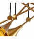 Ceiling Cluster Pendant, 88cm Round, 6 x E27 (Max 20W), Gold Painting - 6