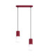 Halo Bar Pendant Ceiling Light Burgundy 2x G9-1