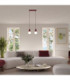 Halo Bar Pendant Ceiling Light Burgundy 2x G9-2