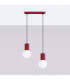 Halo Bar Pendant Ceiling Light Burgundy 2x G9-3