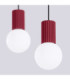 Halo Bar Pendant Ceiling Light Burgundy 2x G9-6