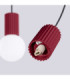 Halo Bar Pendant Ceiling Light Burgundy 2x G9-8