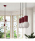 Halo Bar Pendant Ceiling Light Burgundy 2x G9-14