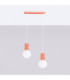 Halo Bar Pendant Ceiling Light Peach 2x G9-3