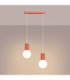 Halo Bar Pendant Ceiling Light Peach 2x G9-4