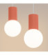 Halo Bar Pendant Ceiling Light Peach 2x G9-5