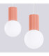 Halo Bar Pendant Ceiling Light Peach 2x G9-6