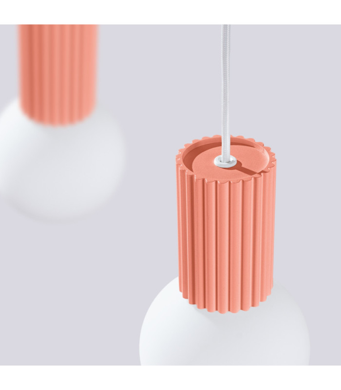 Halo Bar Pendant Ceiling Light Peach 2x G9-7