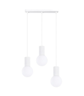 Halo Bar Pendant Ceiling Light White 3x G9-1