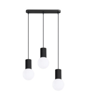 Halo Bar Pendant Ceiling Light Black 3x G9-1