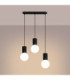Halo Bar Pendant Ceiling Light Black 3x G9-4