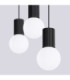 Halo Bar Pendant Ceiling Light Black 3x G9-6